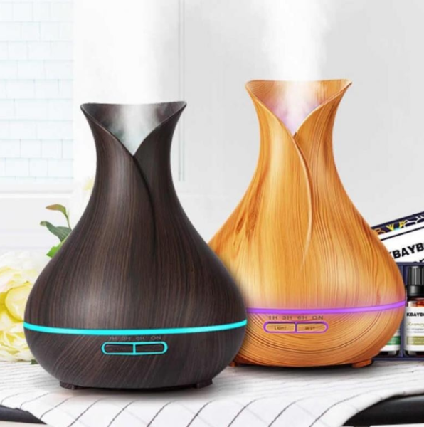 Увлажнитель воздуха,  аромадиффузор Air Humidifier Aromatherapy "Тюльпан" (луковица), с пультом, 400ml, 220V. Светлый, темный